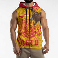 Personalized American Samoa Fautasi Race Sleeveless Zip Hoodie Aeto Pago Pago with Eagle Samoan Tribal Patterns LT03 - Polynesian Pride