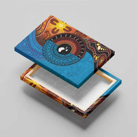 Fiji and Australia Together Canvas Wall Art Tapa Tribal Tattoo mix Aboriginal Pattern