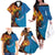 Fiji and Australia Together Family Matching Off The Shoulder Long Sleeve Dress and Hawaiian Shirt Tapa Tribal Tattoo mix Aboriginal Pattern