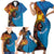 Fiji and Australia Together Family Matching Short Sleeve Bodycon Dress and Hawaiian Shirt Tapa Tribal Tattoo mix Aboriginal Pattern