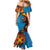 Fiji and Australia Together Mermaid Dress Tapa Tribal Tattoo mix Aboriginal Pattern