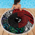 Tonga and New Zealand Together Beach Blanket Tongan Kupesi Ngatu Tattoo and Maori Paua Shell Pattern