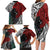 Tonga and New Zealand Together Family Matching Long Sleeve Bodycon Dress and Hawaiian Shirt Tongan Kupesi Ngatu Tattoo and Maori Paua Shell Pattern