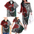 Tonga and New Zealand Together Family Matching Off The Shoulder Long Sleeve Dress and Hawaiian Shirt Tongan Kupesi Ngatu Tattoo and Maori Paua Shell Pattern