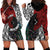 Tonga and New Zealand Together Hoodie Dress Tongan Kupesi Ngatu Tattoo and Maori Paua Shell Pattern