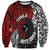 Tonga and New Zealand Together Sweatshirt Tongan Kupesi Ngatu Tattoo and Maori Paua Shell Pattern