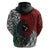 Tonga and New Zealand Together Zip Hoodie Tongan Kupesi Ngatu Tattoo and Maori Paua Shell Pattern