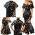 Samoa and New Zealand Together Family Matching Mermaid Dress and Hawaiian Shirt Siapo Motif and Maori Paua Shell Pattern