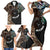 Samoa and New Zealand Together Family Matching Short Sleeve Bodycon Dress and Hawaiian Shirt Siapo Motif and Maori Paua Shell Pattern