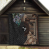 Samoa and New Zealand Together Quilt Siapo Motif and Maori Paua Shell Pattern