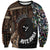 Samoa and New Zealand Together Sweatshirt Siapo Motif and Maori Paua Shell Pattern