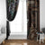 Samoa and New Zealand Together Window Curtain Siapo Motif and Maori Paua Shell Pattern