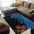 Fiji and New Zealand Together Area Rug Tapa Maori Tattoo mix Tagimoucia and Pohutukawa