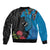 Fiji and New Zealand Together Bomber Jacket Tapa Maori Tattoo mix Tagimoucia and Pohutukawa