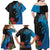 Fiji and New Zealand Together Family Matching Off Shoulder Maxi Dress and Hawaiian Shirt Tapa Maori Tattoo mix Tagimoucia and Pohutukawa