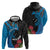 Fiji and New Zealand Together Hoodie Tapa Maori Tattoo mix Tagimoucia and Pohutukawa