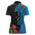 Fiji and New Zealand Together Women Polo Shirt Tapa Maori Tattoo mix Tagimoucia and Pohutukawa