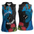 Fiji and New Zealand Together Women Sleeveless Polo Shirt Tapa Maori Tattoo mix Tagimoucia and Pohutukawa