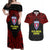 Vitis Central Dabaris Rugby Couples Matching Off Shoulder Maxi Dress and Hawaiian Shirt Papua New Guinea Polynesian Tattoo LT03 Red - Polynesian Pride