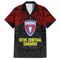 Vitis Central Dabaris Rugby Family Matching Mermaid Dress and Hawaiian Shirt Papua New Guinea Polynesian Tattoo LT03 Dad's Shirt - Short Sleeve Red - Polynesian Pride
