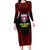 Vitis Central Dabaris Rugby Long Sleeve Bodycon Dress Papua New Guinea Polynesian Tattoo LT03 Long Dress Red - Polynesian Pride