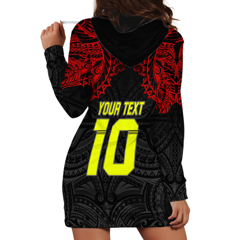 Custom Vitis Central Dabaris Rugby Hoodie Dress Papua New Guinea Polynesian Tattoo LT03 - Polynesian Pride