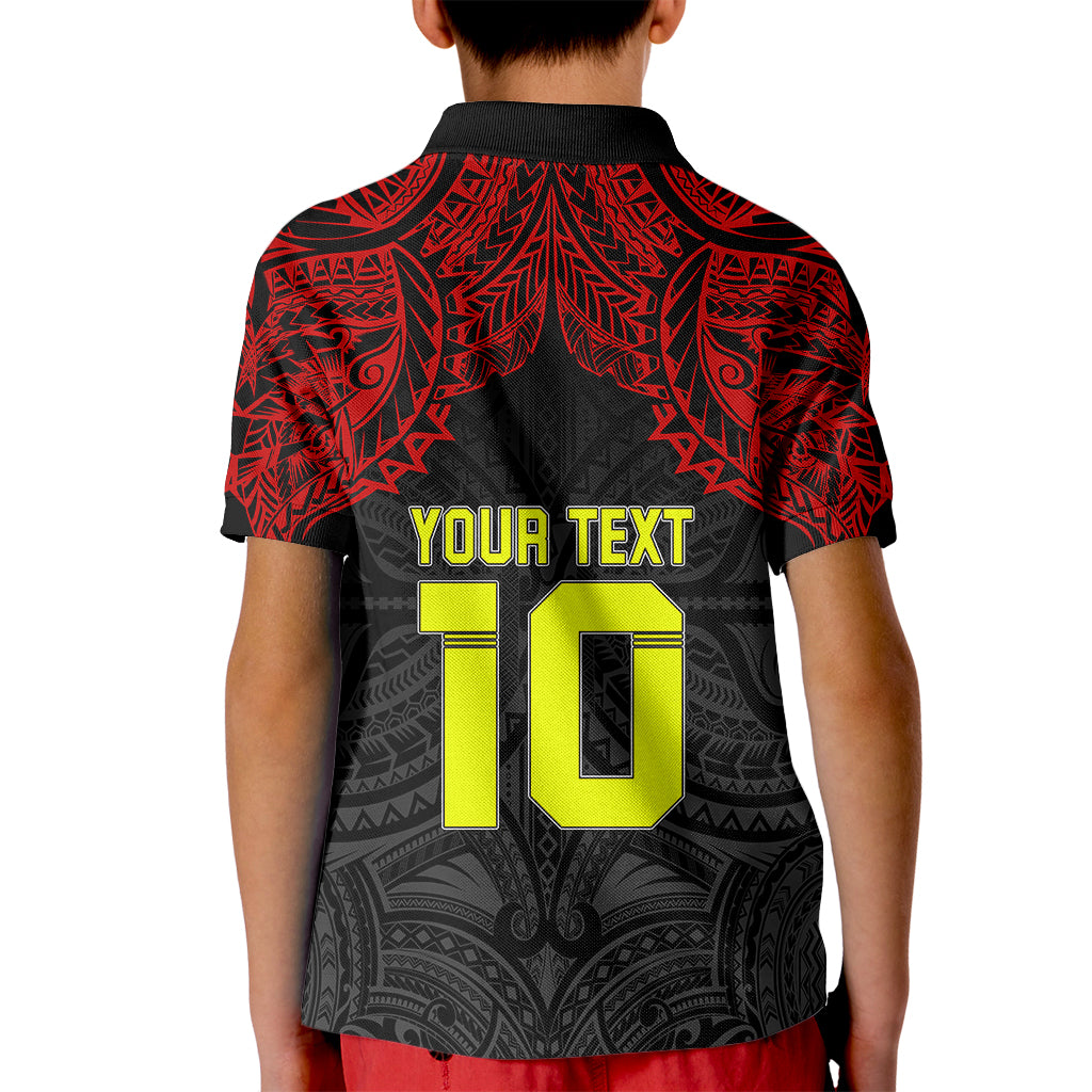Custom Vitis Central Dabaris Rugby Kid Polo Shirt Papua New Guinea Polynesian Tattoo LT03 - Polynesian Pride