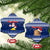 Tokelau Christmas Ceramic Ornament Santa Claus Tokelau Flag and Coat of Arms with Polynesian Pattern LT03 Snow Flake Blue - Polynesian Pride