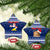 Tokelau Christmas Ceramic Ornament Santa Claus Tokelau Flag and Coat of Arms with Polynesian Pattern LT03 Star Blue - Polynesian Pride