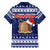 Tokelau Christmas Family Matching Long Sleeve Bodycon Dress and Hawaiian Shirt Santa Claus Tokelau Flag and Coat of Arms with Polynesian Pattern LT03 - Polynesian Pride