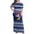 Tokelau Christmas Family Matching Off Shoulder Maxi Dress and Hawaiian Shirt Santa Claus Tokelau Flag and Coat of Arms with Polynesian Pattern LT03 Mom's Dress Blue - Polynesian Pride