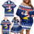 Tokelau Christmas Family Matching Off Shoulder Short Dress and Hawaiian Shirt Santa Claus Tokelau Flag and Coat of Arms with Polynesian Pattern LT03 - Polynesian Pride