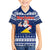 Tokelau Christmas Family Matching Short Sleeve Bodycon Dress and Hawaiian Shirt Santa Claus Tokelau Flag and Coat of Arms with Polynesian Pattern LT03 Son's Shirt Blue - Polynesian Pride