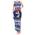 Tokelau Christmas Tank Maxi Dress Santa Claus Tokelau Flag and Coat of Arms with Polynesian Pattern LT03 Women Blue - Polynesian Pride