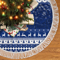 Tokelau Christmas Tree Skirt Santa Claus Tokelau Flag and Coat of Arms with Polynesian Pattern LT03 - Polynesian Pride