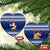 Personalised Tokelau Christmas Ceramic Ornament Santa Claus Tokelau Flag and Coat of Arms with Polynesian Pattern LT03 Heart Blue - Polynesian Pride