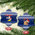 Personalised Tokelau Christmas Ceramic Ornament Santa Claus Tokelau Flag and Coat of Arms with Polynesian Pattern LT03 Snow Flake Blue - Polynesian Pride