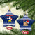 Personalised Tokelau Christmas Ceramic Ornament Santa Claus Tokelau Flag and Coat of Arms with Polynesian Pattern LT03 Star Blue - Polynesian Pride