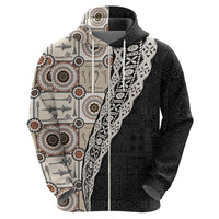 Tukenny Pattern Fijian War Clubs Mix Tapa Tribal Hoodie LT03 - Polynesian Pride