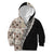 Tukenny Pattern Fijian War Clubs Mix Tapa Tribal Kid Hoodie LT03 Zip Hoodie Beige - Polynesian Pride