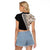 Tukenny Pattern Fijian War Clubs Mix Tapa Tribal Raglan Cropped T Shirt LT03 - Polynesian Pride