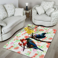 New Zealand Pohutukawa Tui Bird Area Rug Kowhai Version LT03 - Polynesian Pride