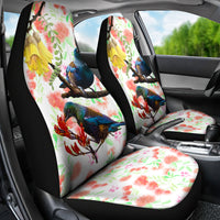 New Zealand Pohutukawa Tui Bird Car Seat Cover Kowhai Version LT03 - Polynesian Pride