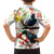 New Zealand Pohutukawa Tui Bird Family Matching Long Sleeve Bodycon Dress and Hawaiian Shirt Kowhai Version LT03 - Polynesian Pride