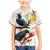 New Zealand Pohutukawa Tui Bird Family Matching Mermaid Dress and Hawaiian Shirt Kowhai Version LT03 Son's Shirt White - Polynesian Pride