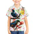 New Zealand Pohutukawa Tui Bird Family Matching Off Shoulder Long Sleeve Dress and Hawaiian Shirt Kowhai Version LT03 Son's Shirt White - Polynesian Pride