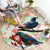 New Zealand Pohutukawa Tui Bird Round Carpet Kowhai Version LT03 - Polynesian Pride