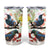 New Zealand Pohutukawa Tui Bird Tumbler Cup Kowhai Version