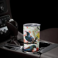New Zealand Pohutukawa Tui Bird Tumbler Cup Kowhai Version LT03 - Polynesian Pride