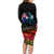 New Zealand ANZAC Day Family Matching Long Sleeve Bodycon Dress and Hawaiian Shirt Pohutukawa Flower and Tui Bird LT03 - Polynesian Pride